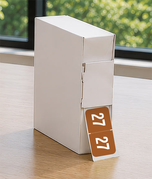 Traco Year 27 Labels, 3/4" X 1-1/2" Laminated- Roll of 500
