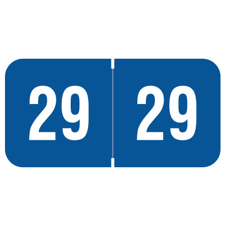 Traco Year 29 Labels, 3/4" X 1-1/2" Laminated- Roll of 500