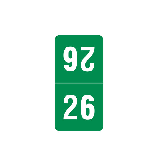 Smead Top Tab Year 26 Labels, 1" X 1/2" Laminated- Roll of 500