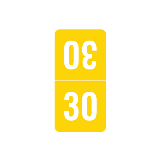 Smead Top Tab Year 30 Labels, 1" X 1/2" Laminated- Pack of 250