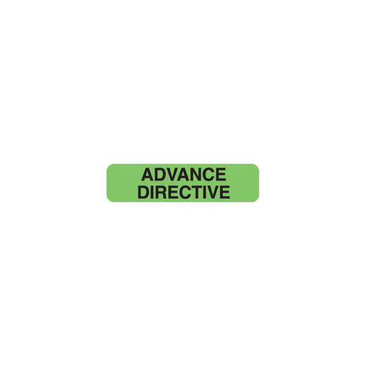 UL365 ADVANCE DIRECTIVE - Fluorescent Green, 1-1/4" X 5/16" (Roll of 500)