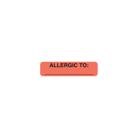 UL439 ALLERGIC TO:- Fluorescent red 1-1/4" X 5/16"- Roll of 500
