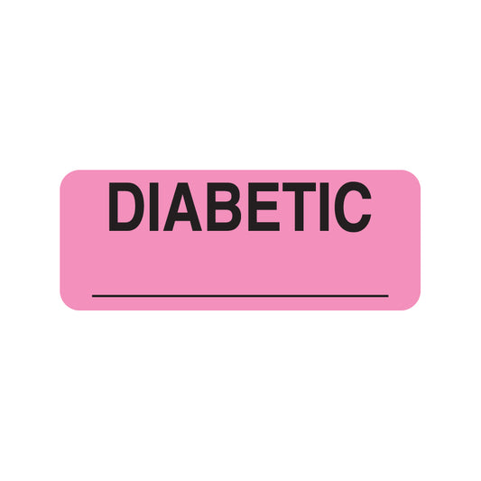 UL502 DIABETIC- Fluorescent Pink 2-1/4" X 7/8" (Roll of 420)