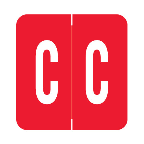 GBS Alpha "C" Labels, 1.3" x 1-1/4" Laminated- Pack of 200