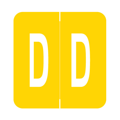 GBS Alpha "D" Labels, 1.3" x 1-1/4" Laminated- Pack of 200