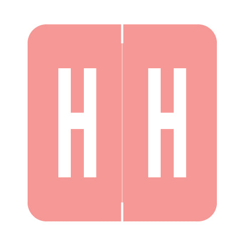 GBS Alpha "H" Labels, 1.3" x 1-1/4" Laminated- Pack of 200