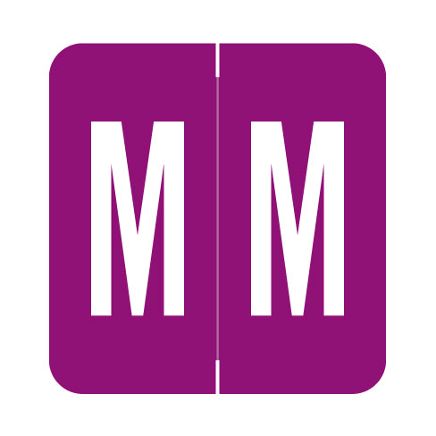 GBS Alpha "M" Labels, 1.3" x 1-1/4" Laminated- Pack of 200