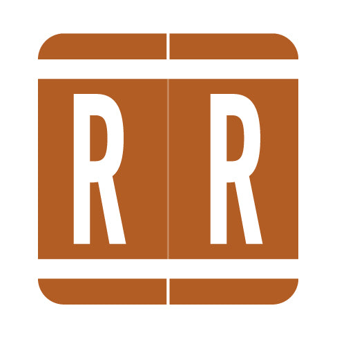 GBS Alpha "R" Labels, 1.3" x 1-1/4" Laminated- Pack of 200