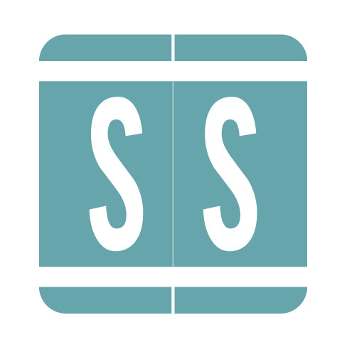 GBS Alpha "S" Labels, 1.3" x 1-1/4" Laminated- Pack of 200