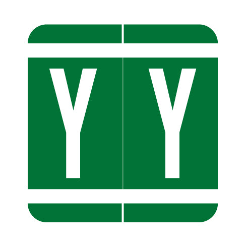 GBS Alpha "Y" Labels, 1.3" x 1-1/4" Laminated- Pack of 200