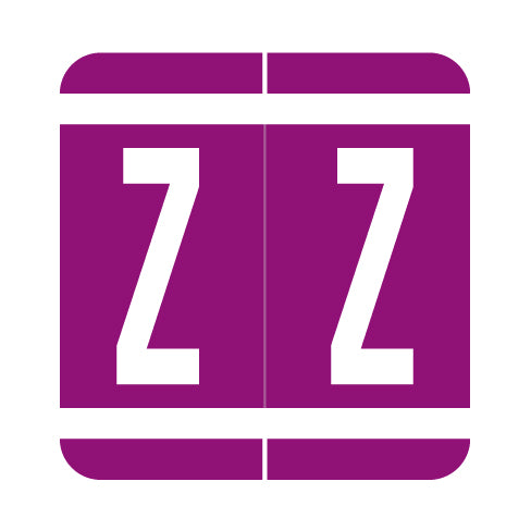 GBS Alpha "Z" Labels, 1.3" x 1-1/4" Laminated- Pack of 200