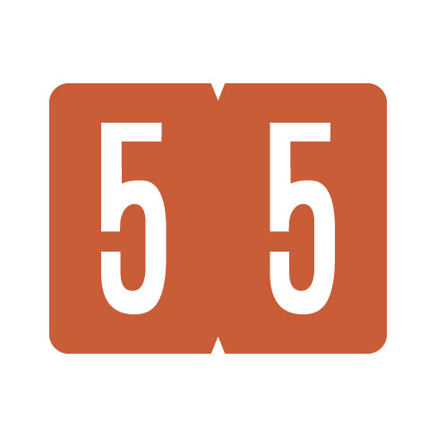 GBS VSNM "5" Labels 1" X 1-1/4" Laminated- Roll of 500