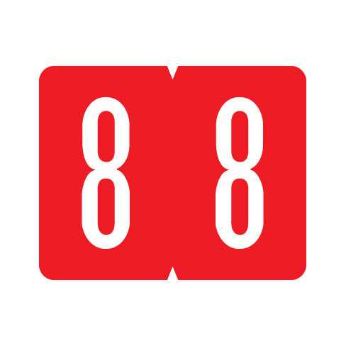 GBS VSNM "8" Labels 1" X 1-1/4" Laminated- Roll of 500