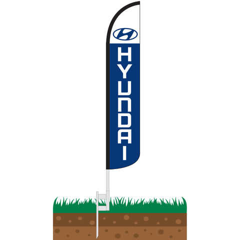 Hyundai Wind-Free Feather Flag