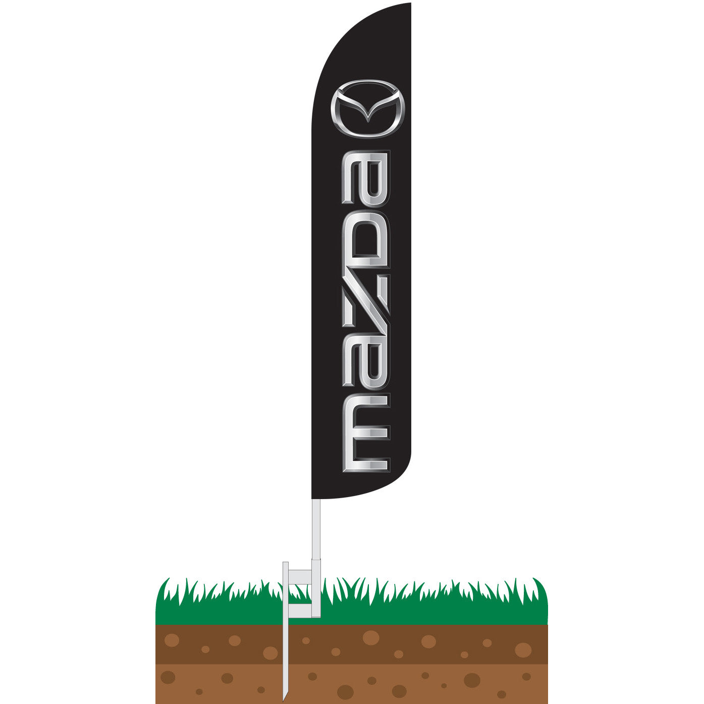 Mazda Wind-Free Feather Flag