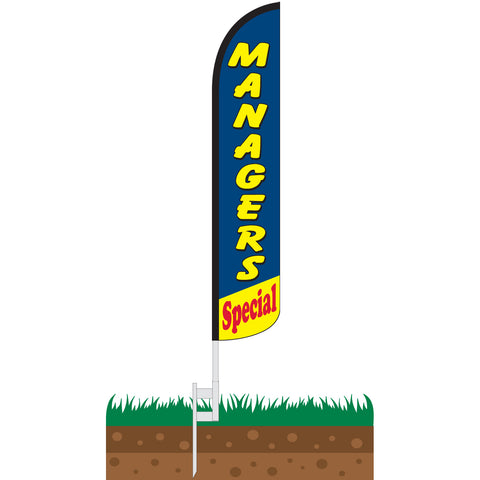 Managers Special Wind-Free Feather Flag