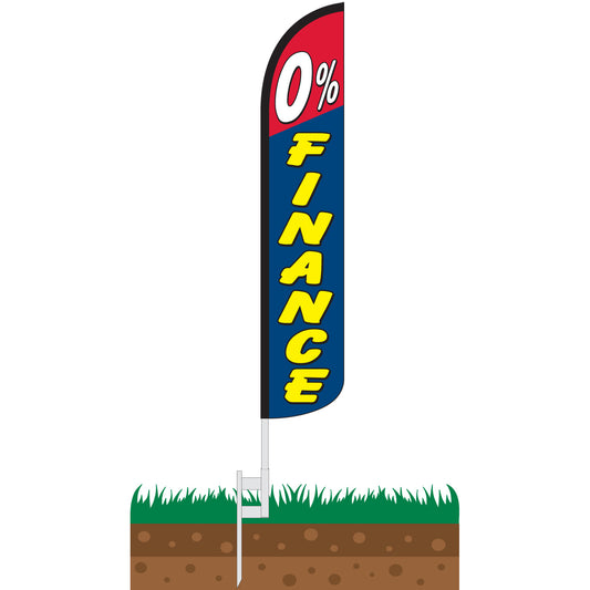 0% Finance Wind-Free Feather Flag
