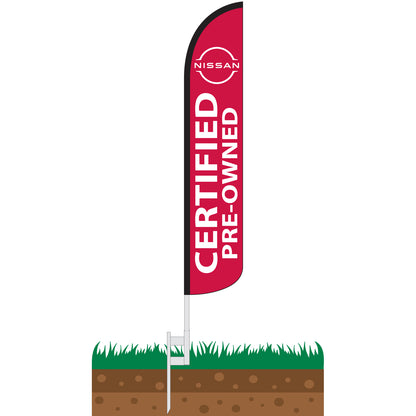 Nissan Certified Pre-Owned Wind-Free Feather Flag