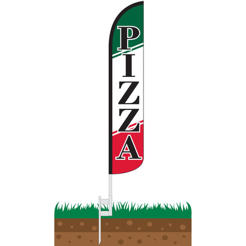 Pizza Wind-Free Feather Flag
