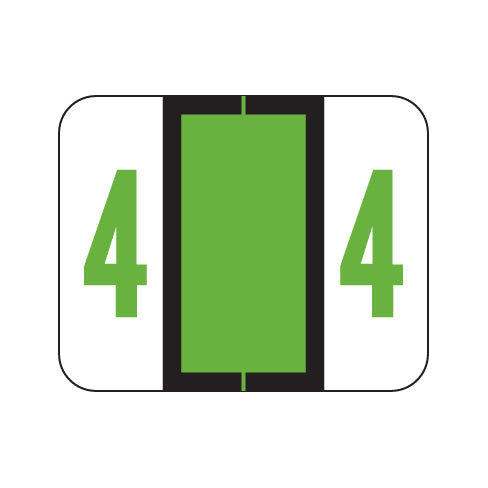 Tab 1282 "4" Labels 1" X 1-1/4" Vinyl- Roll of 500
