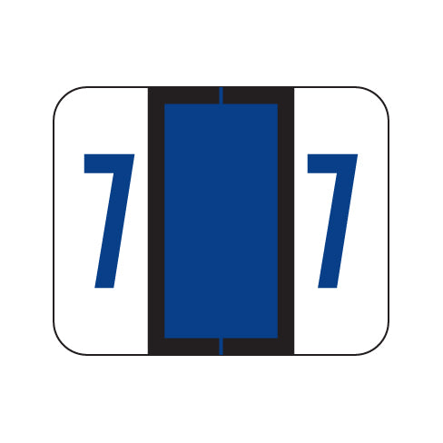 Tab 1282 "7" Labels 1" X 1-1/4" Vinyl- Roll of 500