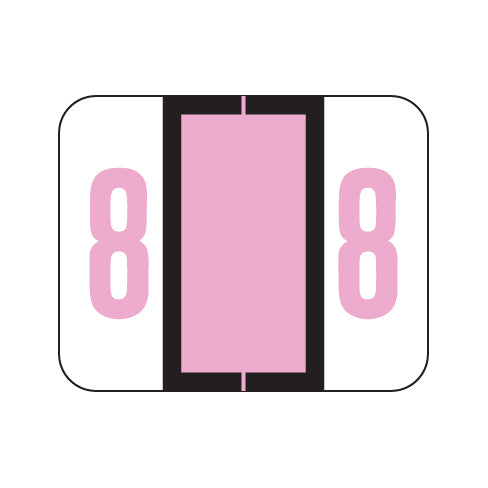 Tab 1282 "8" Labels 1" X 1-1/4" Vinyl- Roll of 500
