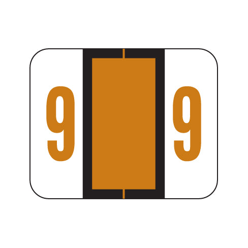 Tab 1282 "9" Labels 1" X 1-1/4" Vinyl- Roll of 500