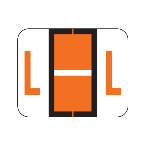 Tab 1283 "L" Labels 1" X 1-1/4" Vinyl- Roll of 500