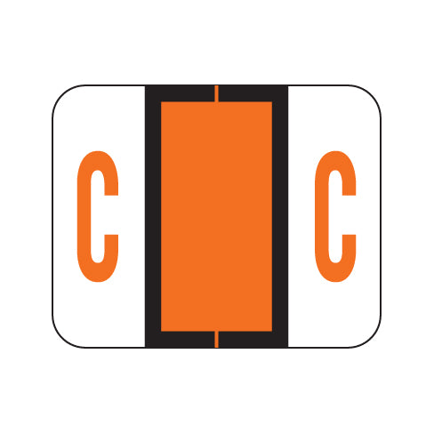 Tab 1283 "C" Labels 1" X 1-1/4" Vinyl- Roll of 500