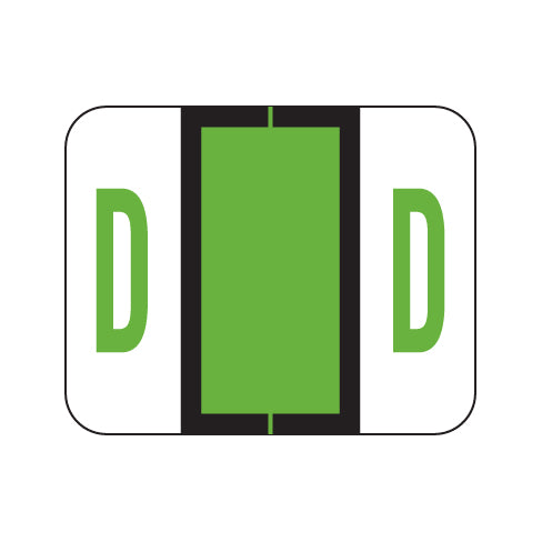Tab 1283 "D" Labels 1" X 1-1/4" Vinyl- Roll of 500