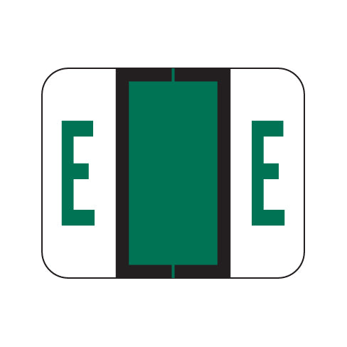 Tab 1283 "E" Labels 1" X 1-1/4" Vinyl- Roll of 500