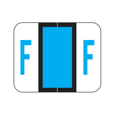 Tab 1283 "F" Labels 1" X 1-1/4" Vinyl- Roll of 500