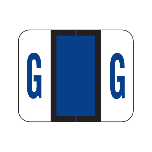 Tab 1283 "G" Labels 1" X 1-1/4" Vinyl- Roll of 500