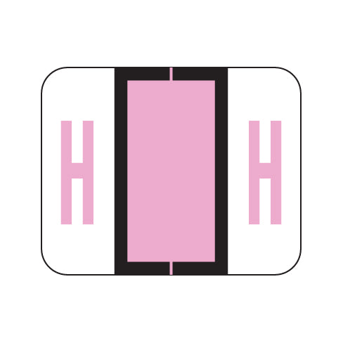 Tab 1283 "H" Labels 1" X 1-1/4" Vinyl- Roll of 500