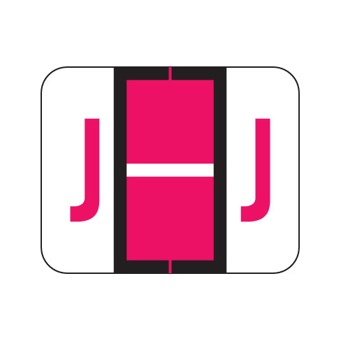 Tab 1283 "J" Labels 1" X 1-1/4" Vinyl- Roll of 500