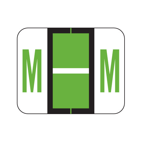 Tab 1283 "M" Labels 1" X 1-1/4" Vinyl- Roll of 500