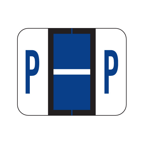 Tab 1283 "P" Labels 1" X 1-1/4" Vinyl- Roll of 500