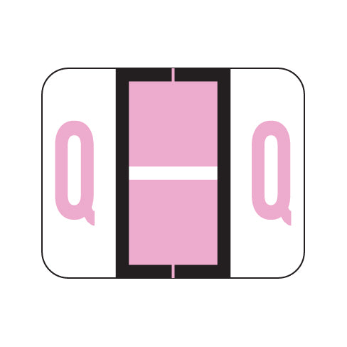 Tab 1283 "Q" Labels 1" X 1-1/4" Vinyl- Roll of 500