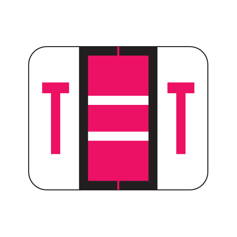 Tab 1283 "T" Labels 1" X 1-1/4" Vinyl- Roll of 500