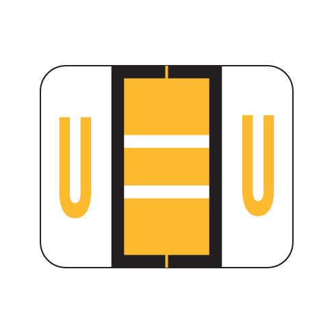 Tab 1283 "U" Labels 1" X 1-1/4" Vinyl- Roll of 500