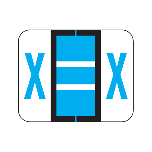 Tab 1283 "X" Labels 1" X 1-1/4" Vinyl- Roll of 500