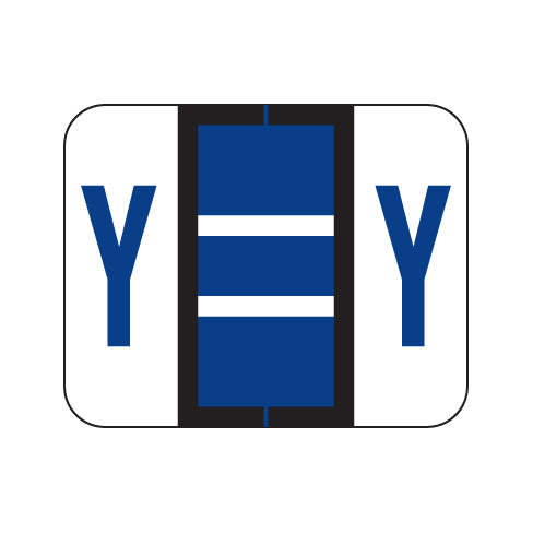 Tab 1283 "Y" Labels 1" X 1-1/4" Vinyl- Roll of 500
