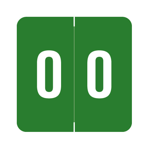 Acme Numeric "0" Labels 1-1/2" X 1-1/2" Laminated- Roll of 500