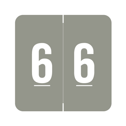 Acme Numeric "6" Labels 1-1/2" X 1-1/2" Laminated- Roll of 500