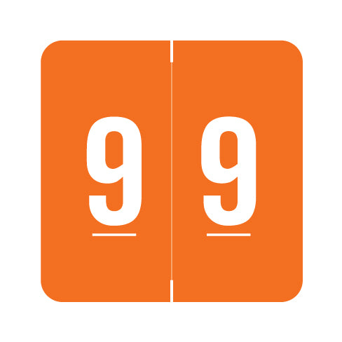 Acme Numeric "9" Labels 1-1/2" X 1-1/2" Laminated- Roll of 500