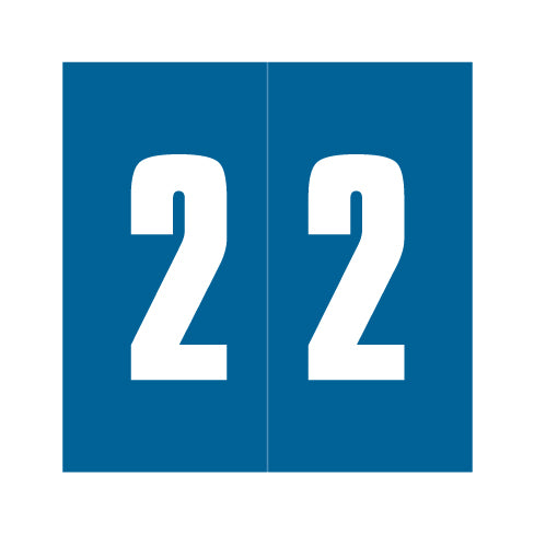 Ames Numeric "2" Labels 1-7/8" X 1-7/8" Laminated- Roll of 500