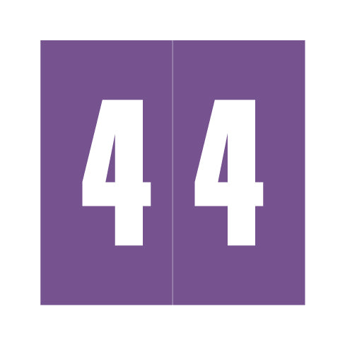 Ames Numeric "4" Labels 1-7/8" X 1-7/8" Laminated- Roll of 500