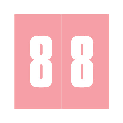 Ames Numeric "8" Labels 1-7/8" X 1-7/8" Laminated- Roll of 500