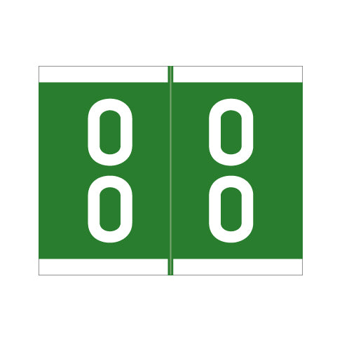 Barkley DAVM Double Digit "00-09" Labels 1-3/16" X 1-1/2 Laminated- Roll of 500