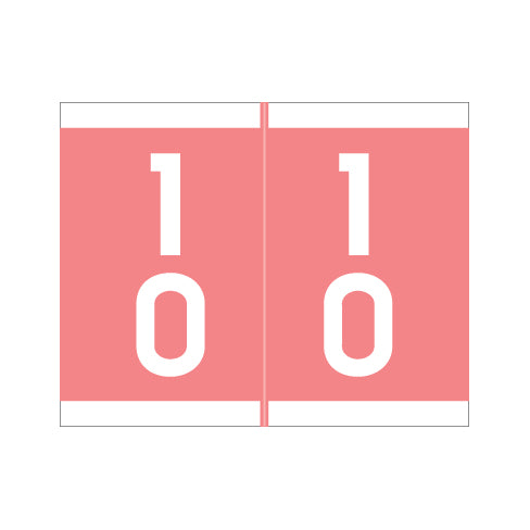 Barkley DAVM Double Digit "10-19" Labels 1-3/16" X 1-1/2 Laminated- Roll of 500